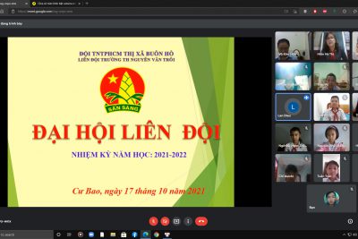 ĐẠI HỘI LIÊN ĐỘI TRƯỜNG TIỂU HỌC NGUYỄN VĂN TRỖI NHIỆM KỲ 2021 – 2022
