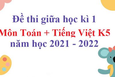 Đề thi môn Toán giữa học kỳ I, khối 5 năm học 2021 – 2022