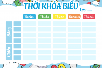 Thời khóa biểu áp dụng tuần 14 đến tuần 36. Năm học 2022 – 2023